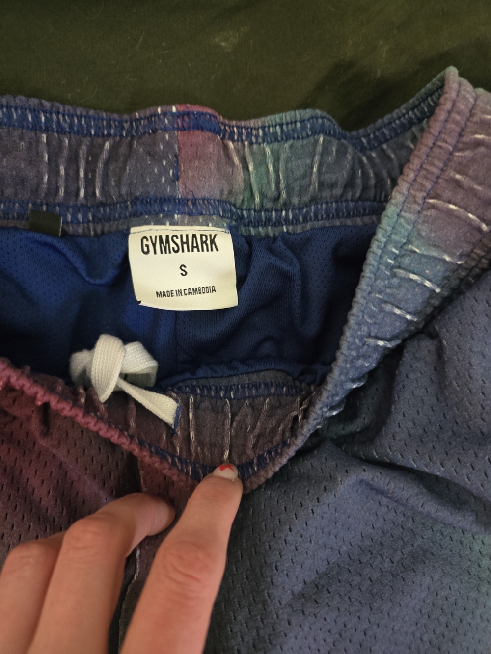Gymshark Tie-Dye Performance Shorts - Blue, Purple, Pink